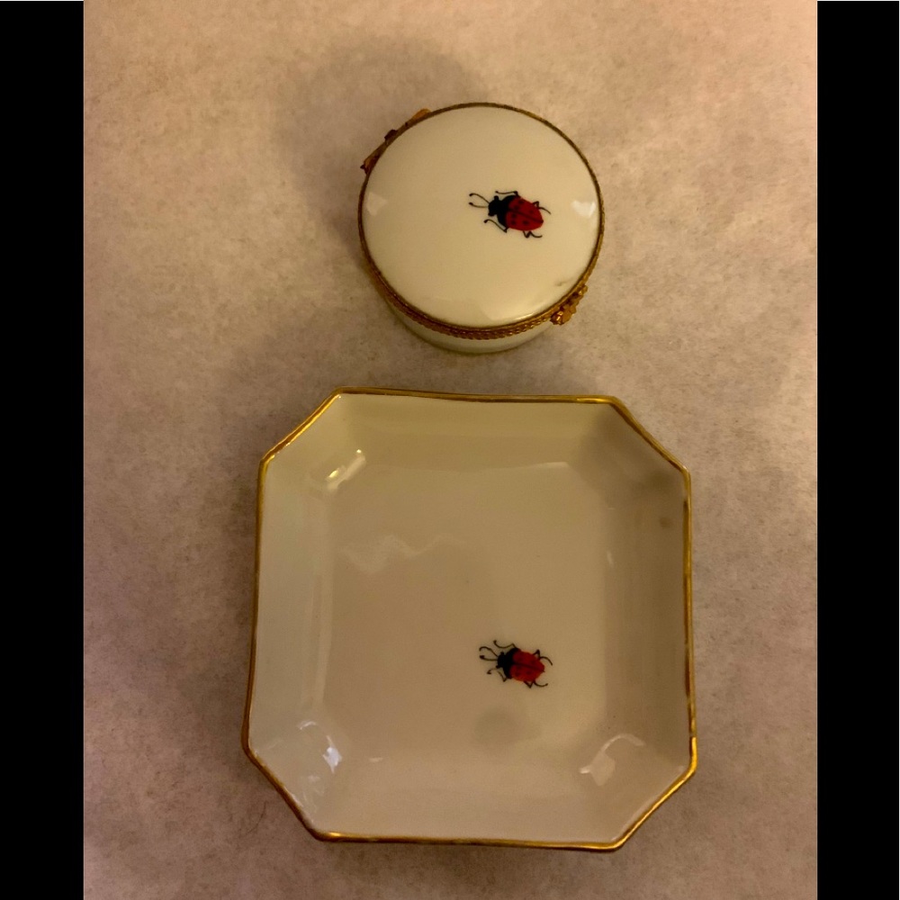 Limoges Ladybug set of 2